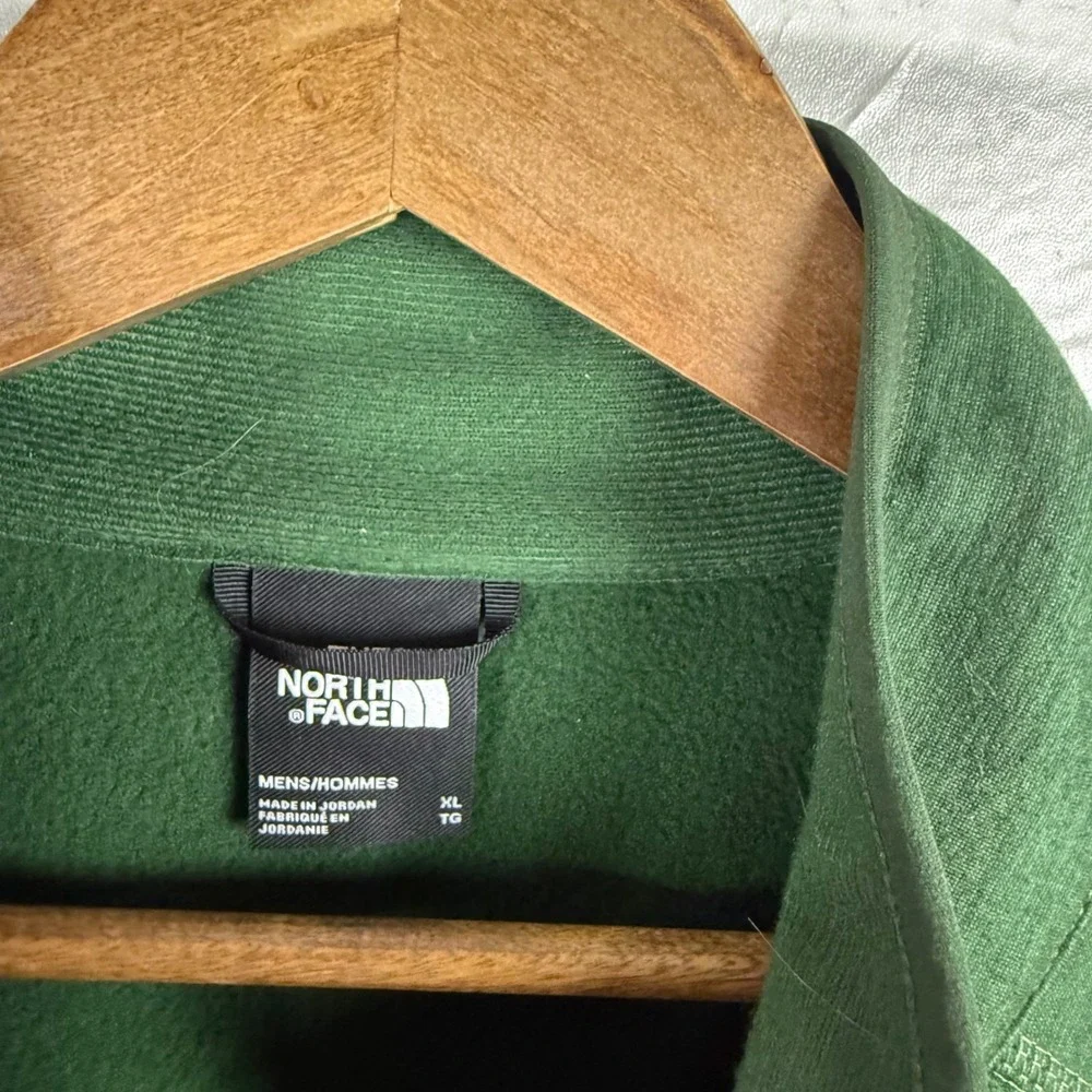 The North Face Mens XL Green Heathered Quarter Zip Fleece Pullover NF0A5G9W